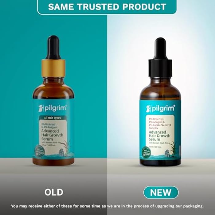 Pilgrim Redensyl 3% + Anagain 4% Advanced Hair Growth Serum (50ml) with Natural Ingredients, Controls Hair Fall, Stimulates Hair Growth, Increase Hair Density | Hair Growth Serum for Men & Women - Image 2